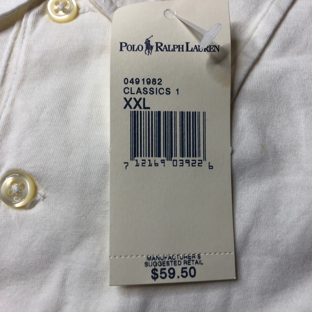 Polo Ralph Lauren Mens Size 2XL Classic White Polo - Picture 5 of 6